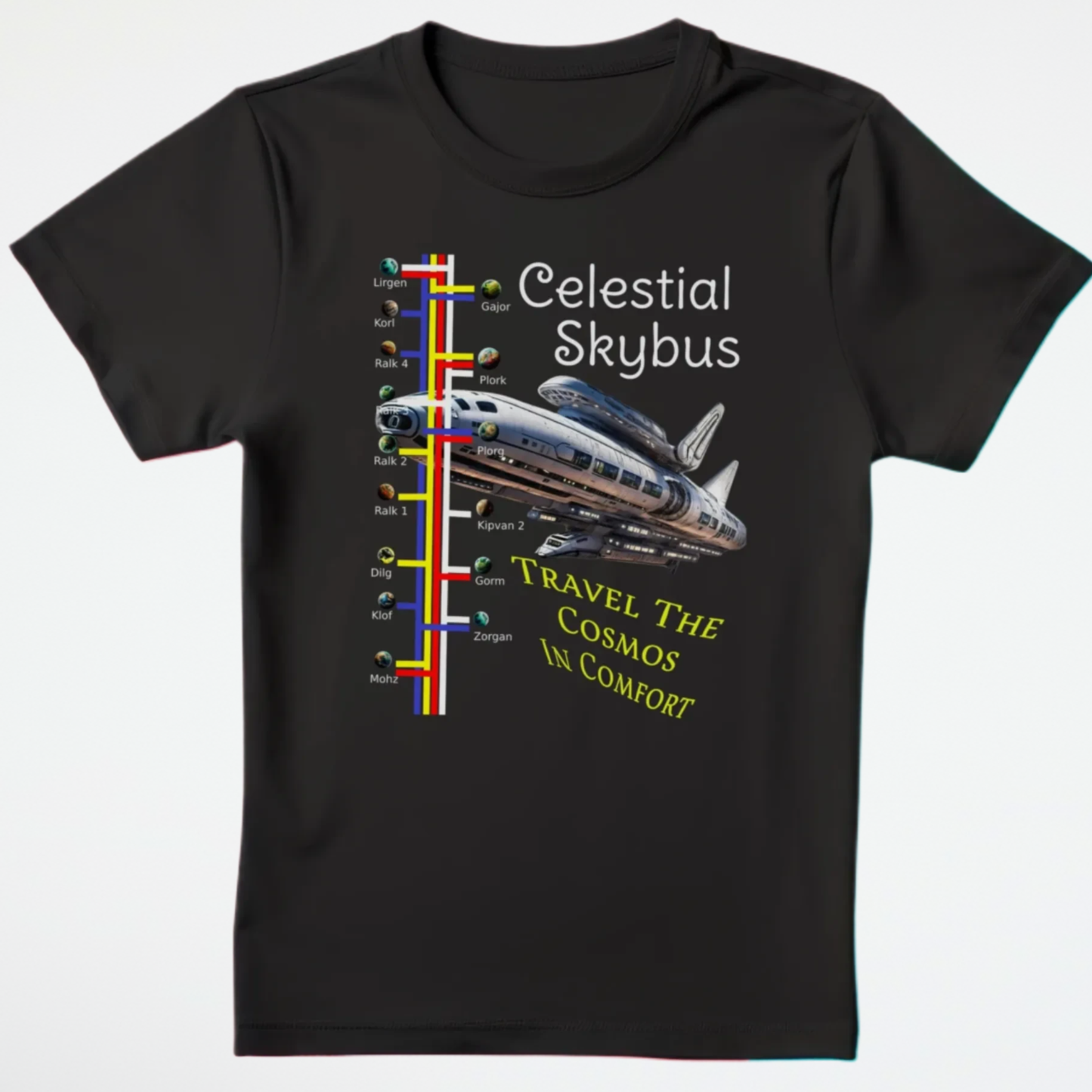 Celestial Skybus, Alien Transport T-Shirt, Daily Spaceship T-Shirt