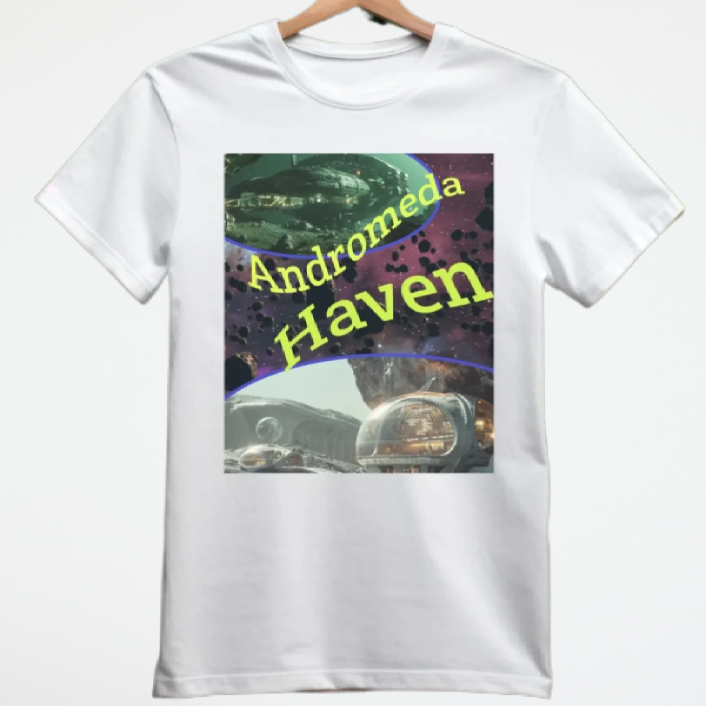 Andromeda Haven, Alien Asteroid T-Shirt, Daily Spaceship