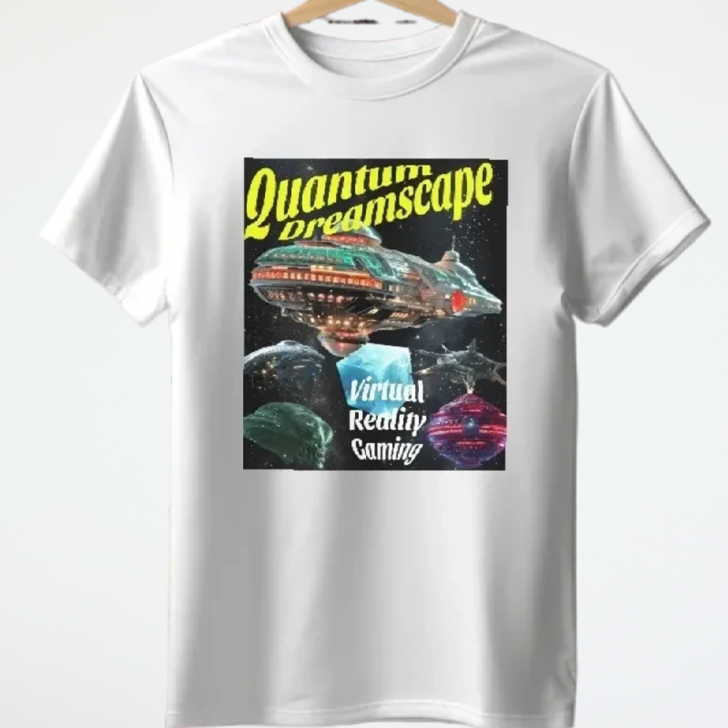 Quantum Dreamscape Spaceship T-Shirt, Alien T-Shirt,