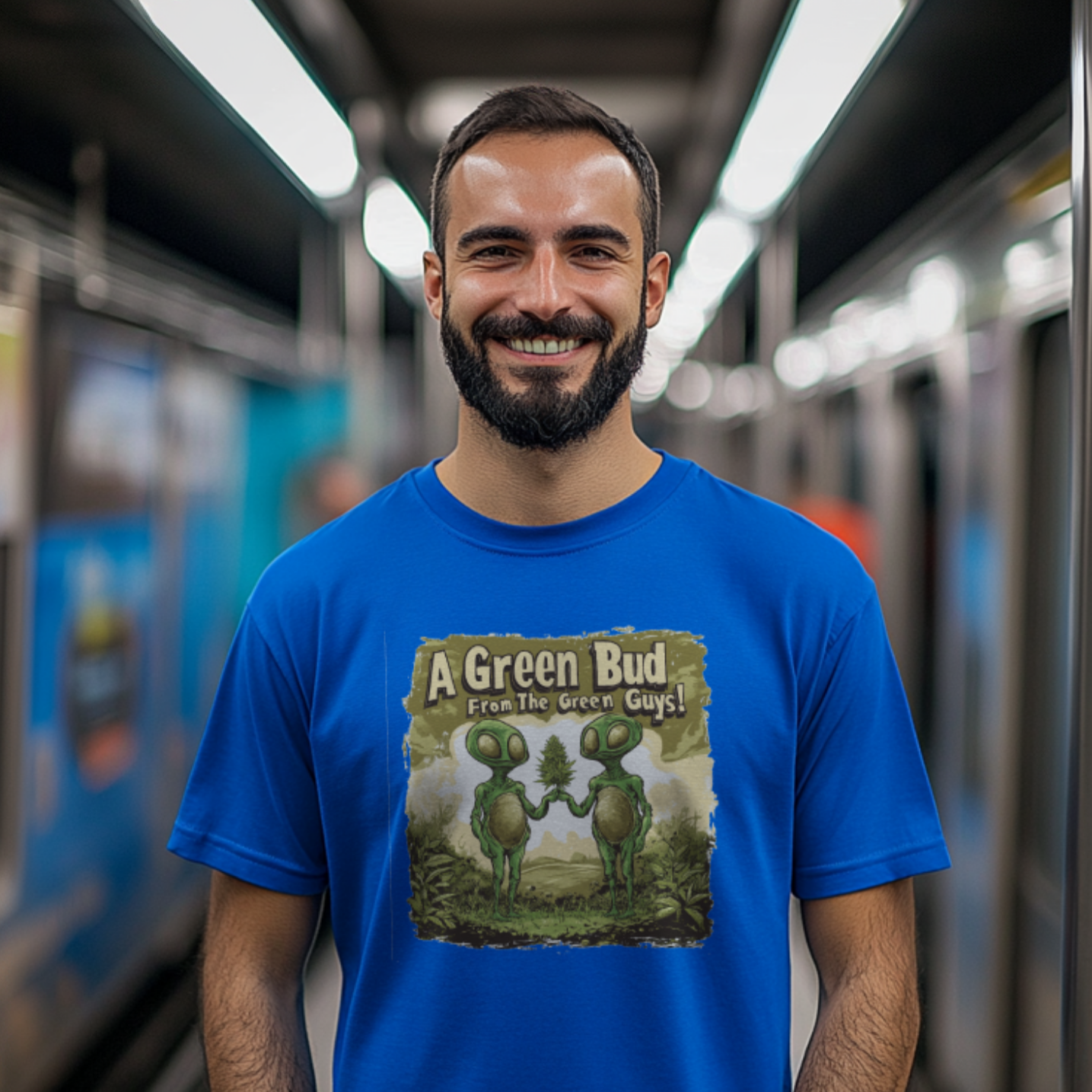 "A Green Bud From The Green Guys", Alien T-Shirt