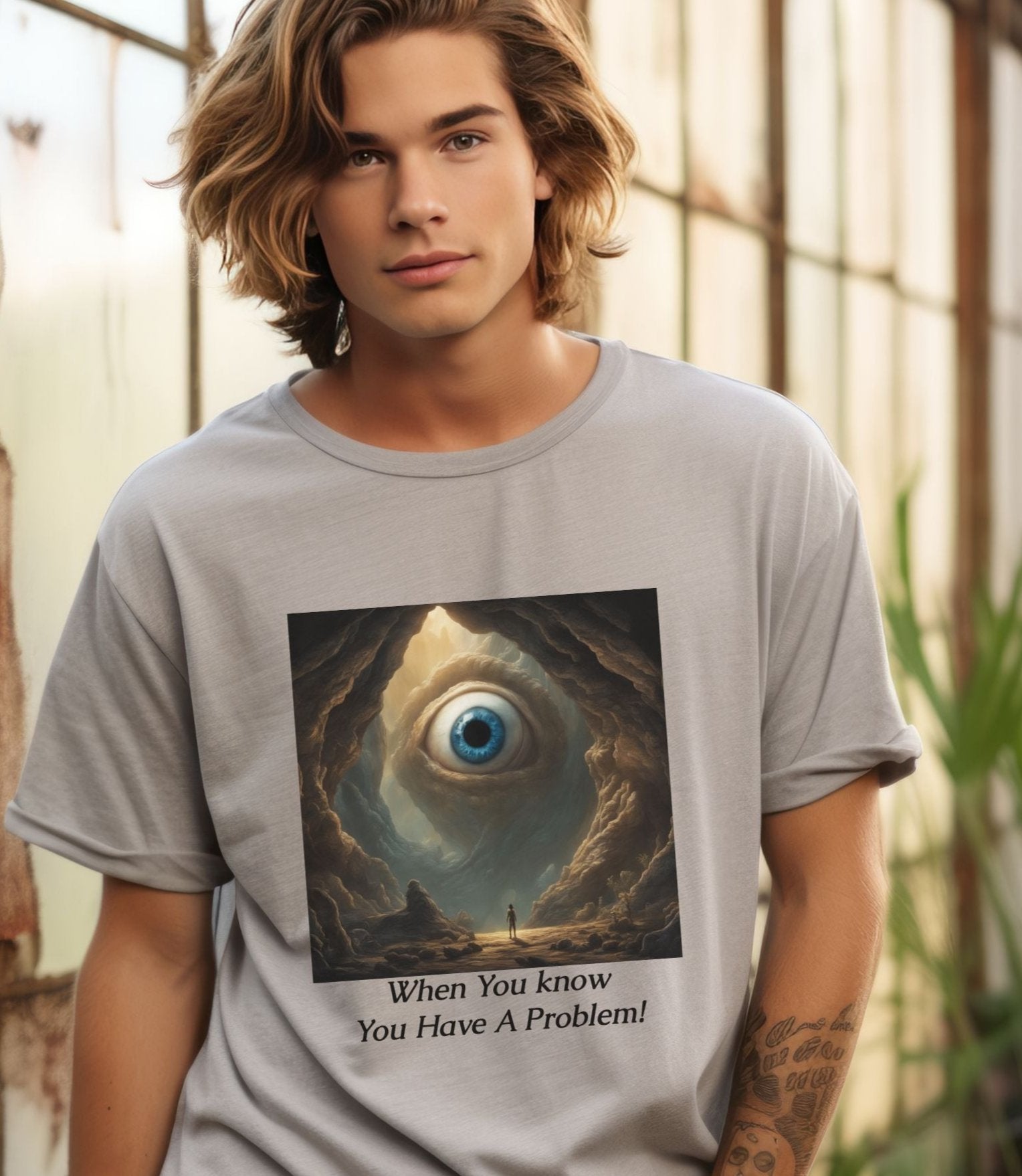 Funny Alien T-Shirt "When you know you have a problem!" Alien eyeball