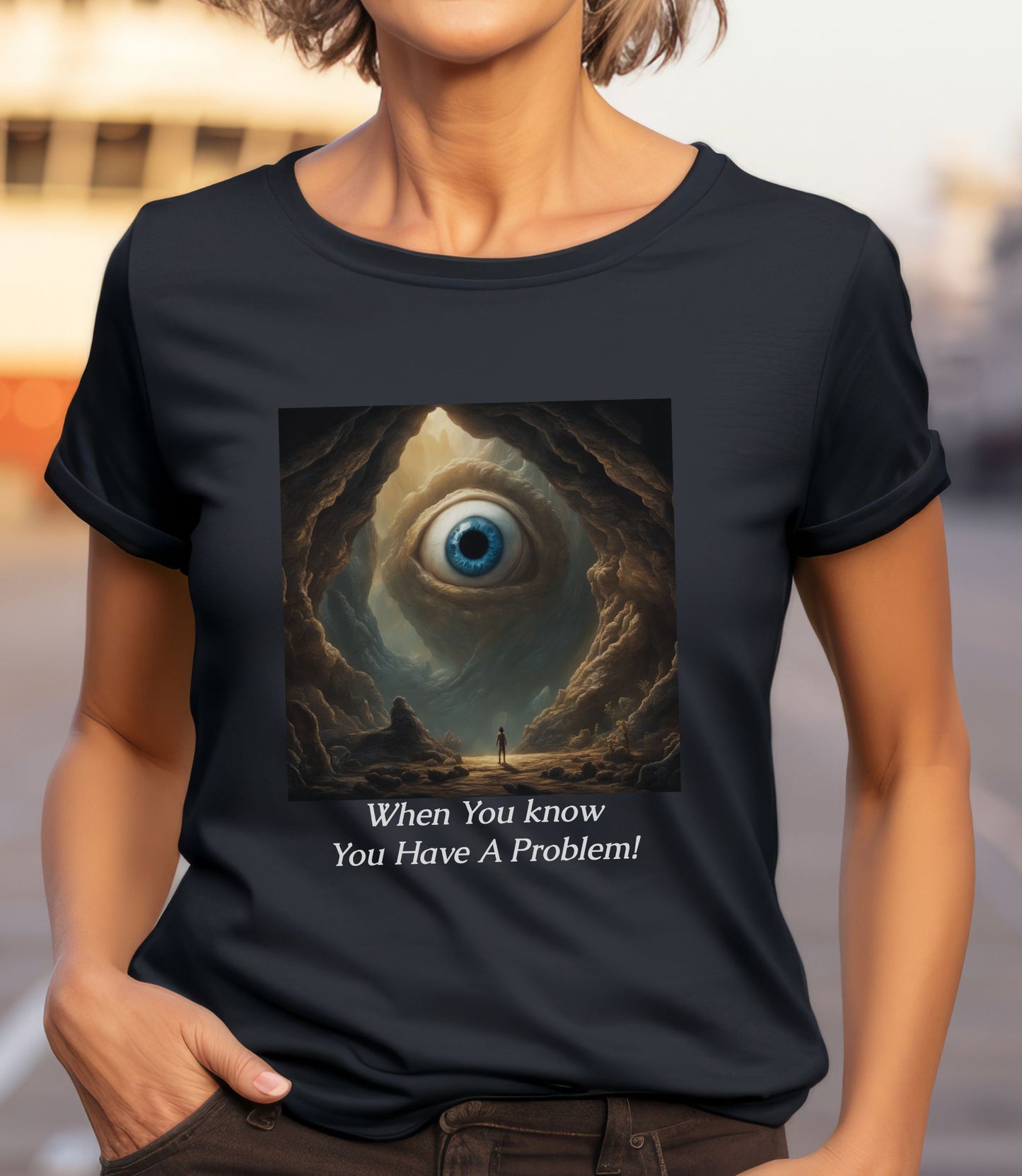 Funny Alien T-Shirt "When you know you have a problem!" Alien eyeball