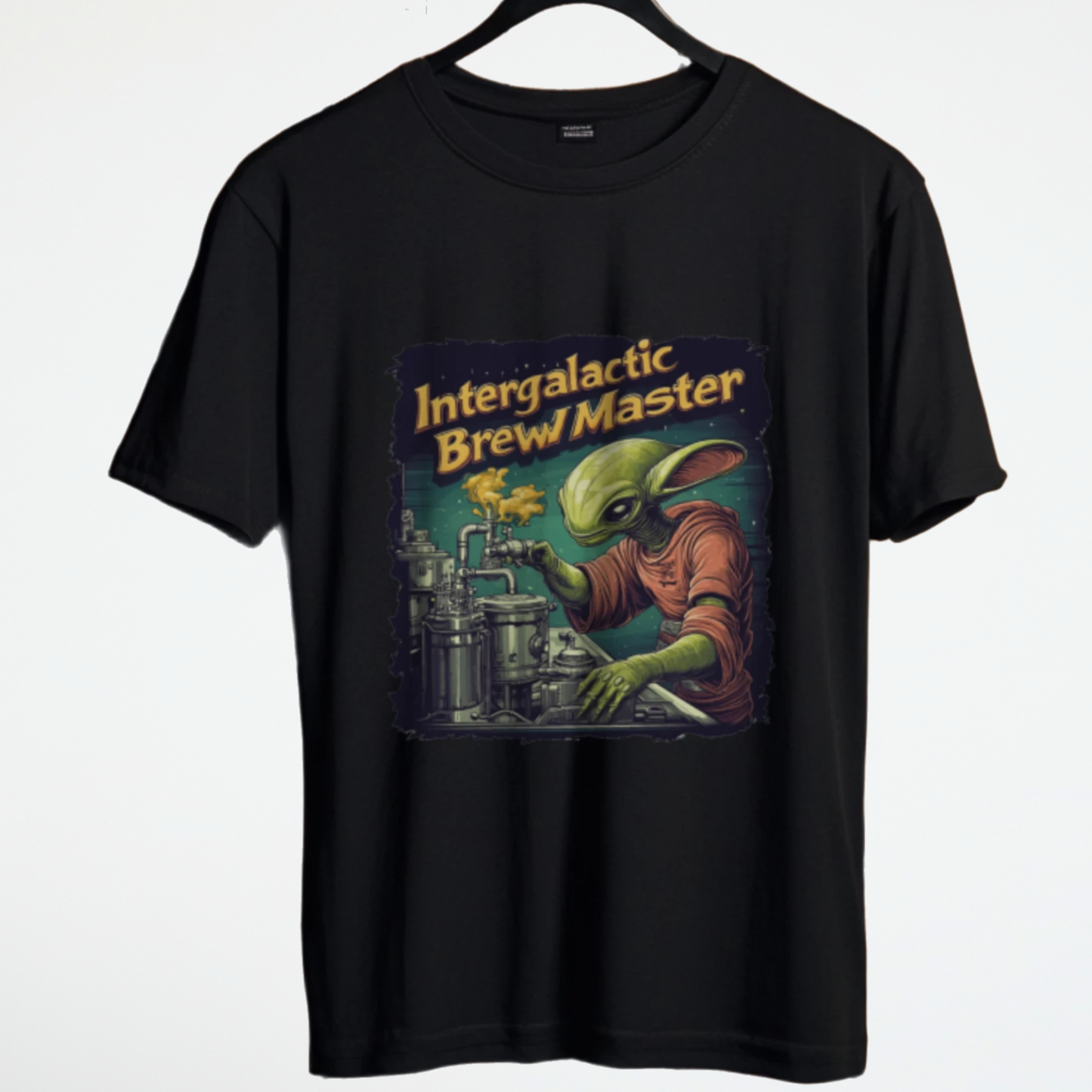 Intergalactic BrewMaster Alien Tee, Fun Alien T-Shirt