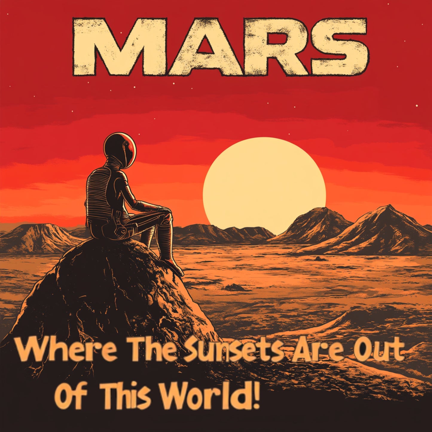 Mars, Where The Sunsets Are Out Of This World Alien T-Shirt, Fun Alien Tee