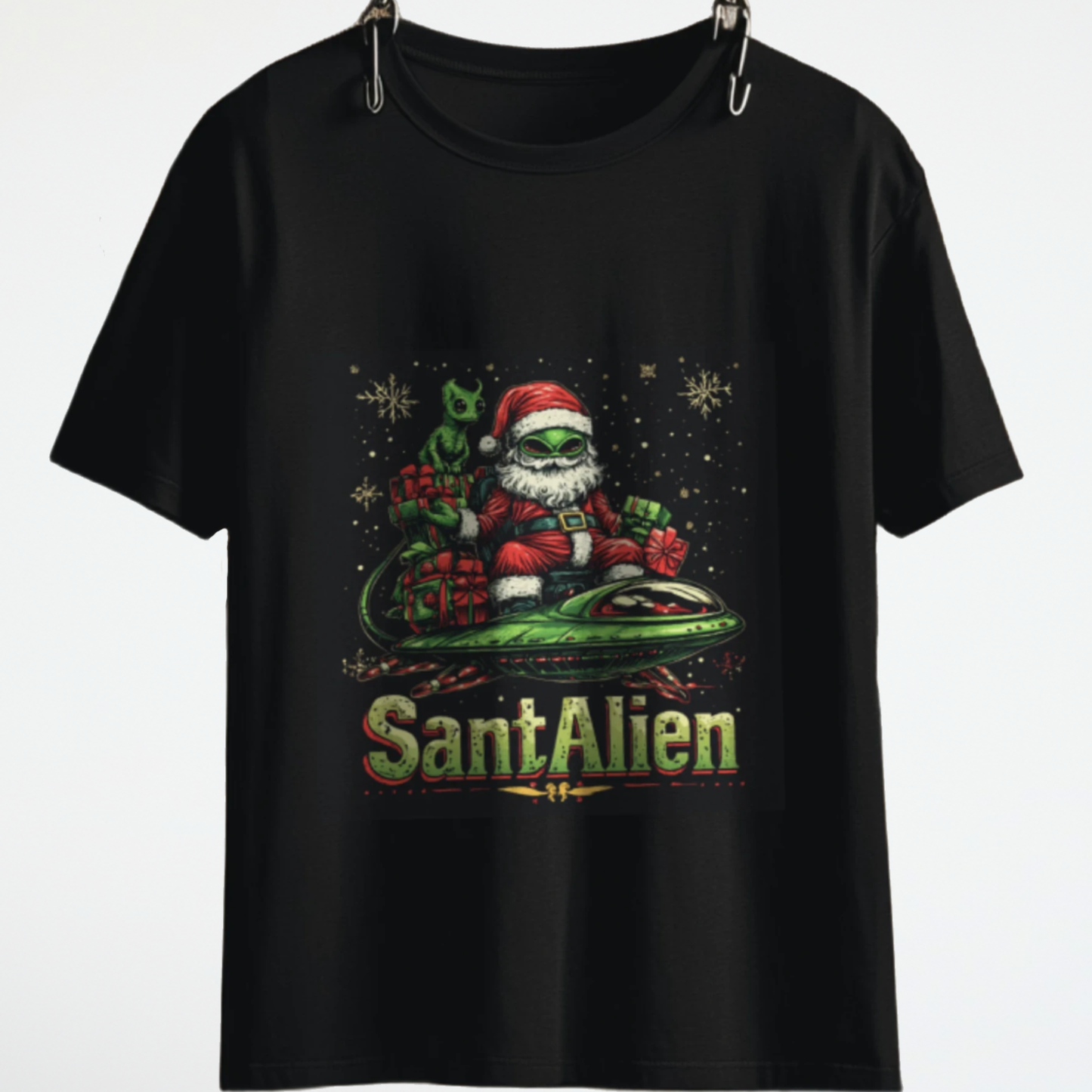 SantAlien Holiday Alien Tee, Holiday T-Shirt