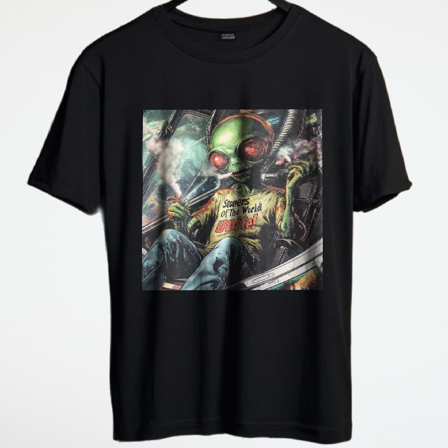 "Stoners Of The World Unite", Alien T-Shirt