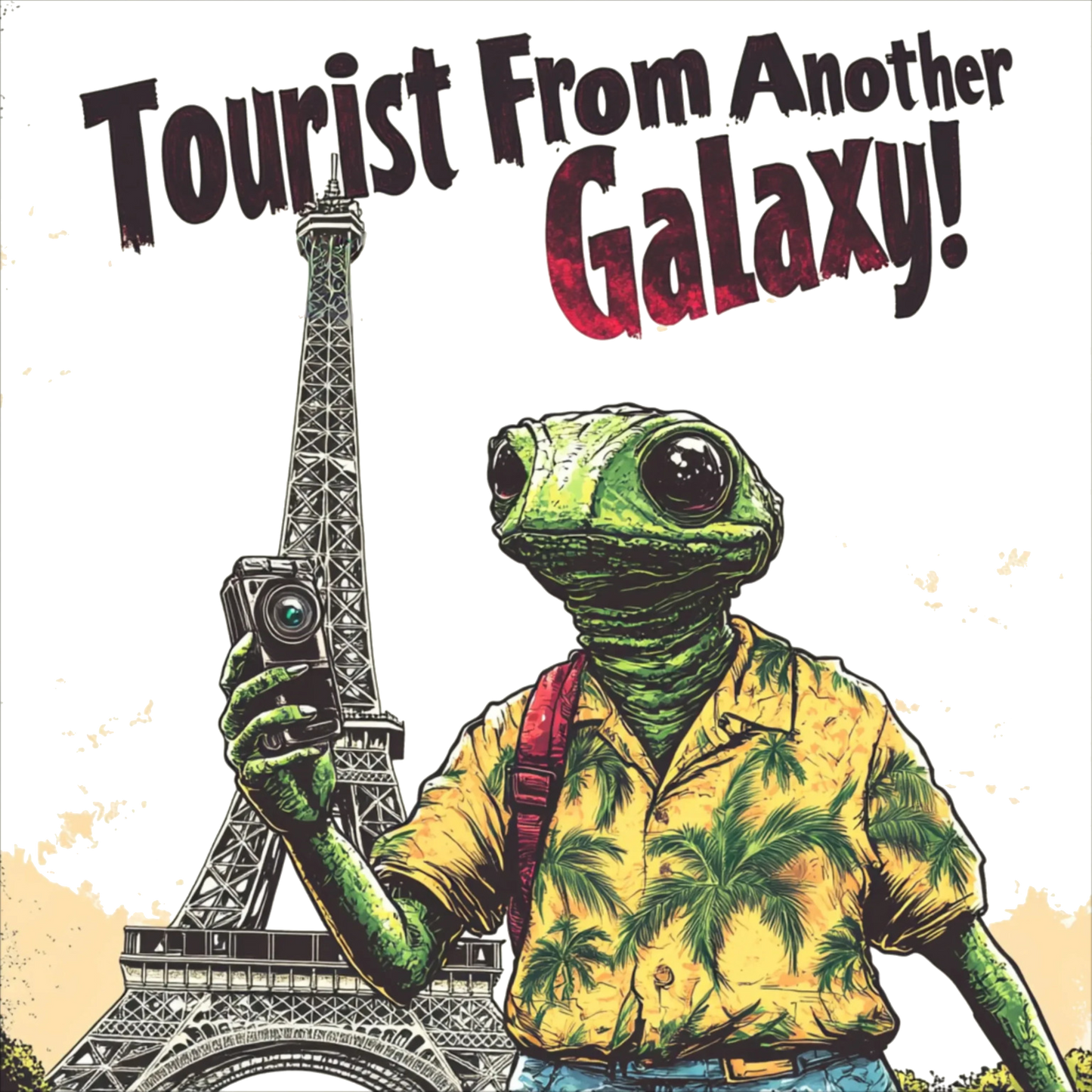 Tourist From Another Galaxy Alien Tee, Alien Tourist T-Shirt