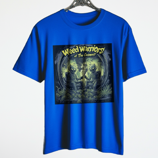 "Weed Warriors Of The Cosmos", Funny Alien T-Shirt