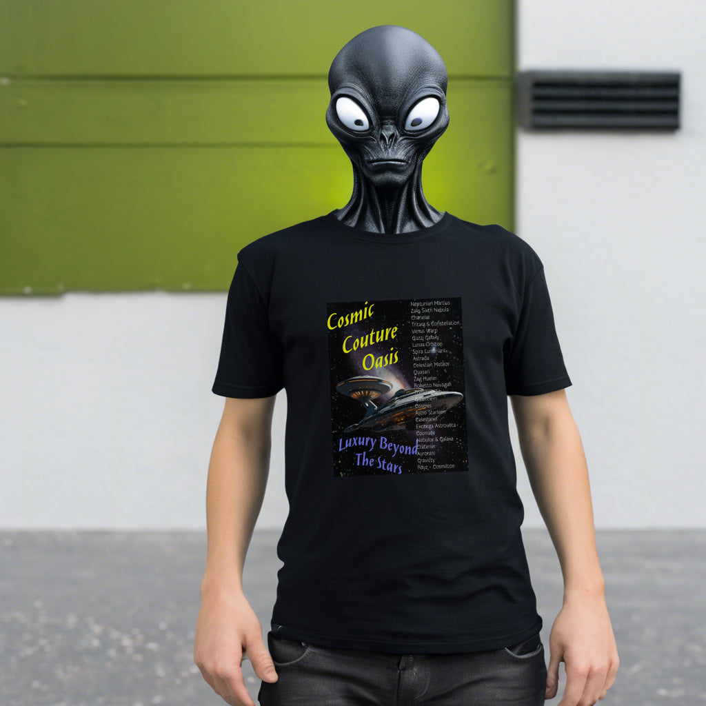 Cosmic Couture Oasis T-Shirt, Daily Spaceship Tee, Alien T-Shirt