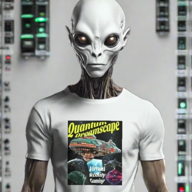 Quantum Dreamscape Spaceship T-Shirt, Alien T-Shirt,