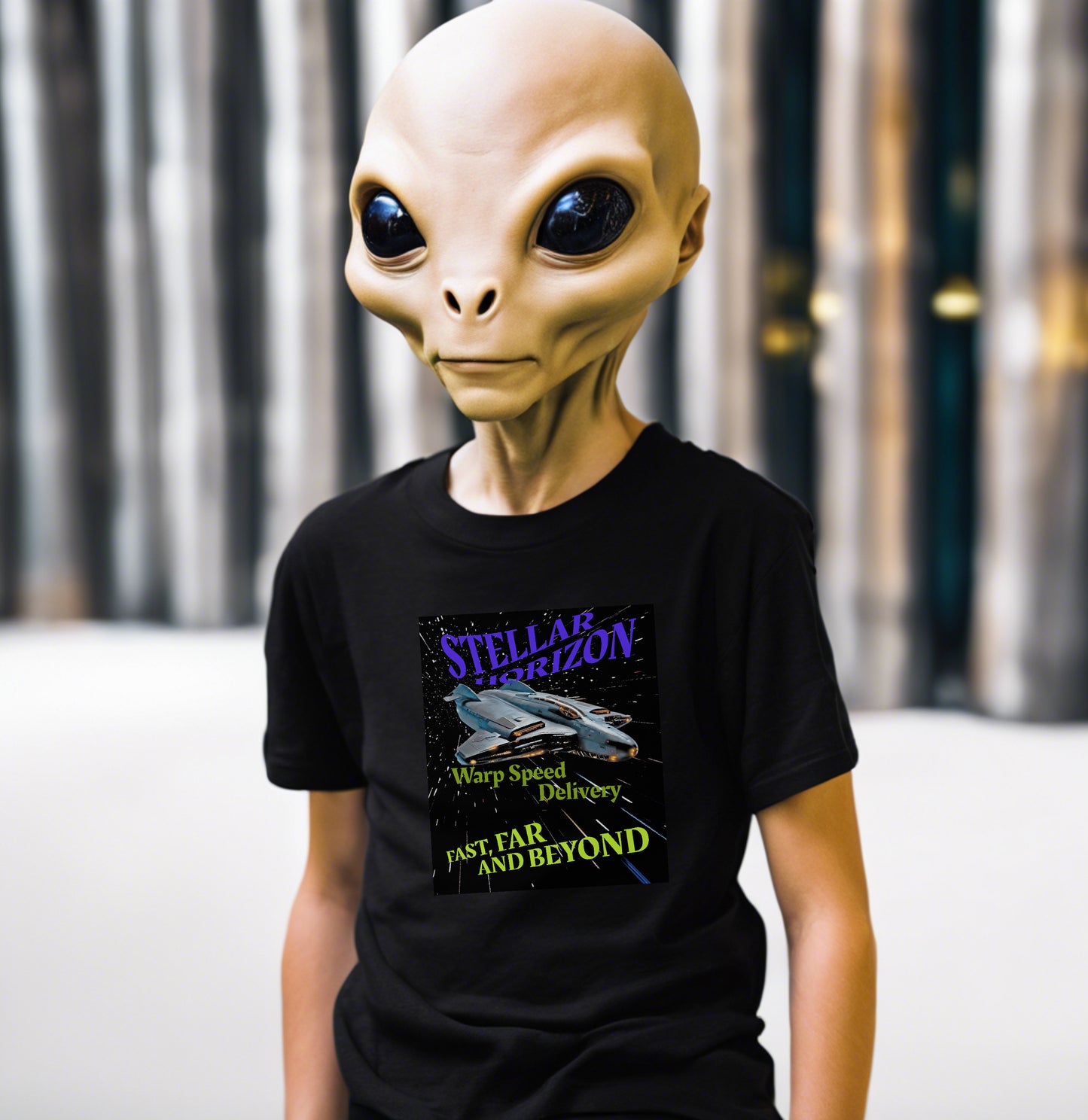 Stellar Horizon T-Shirt, Daily Spaceship Tee, Alien T-Shirt