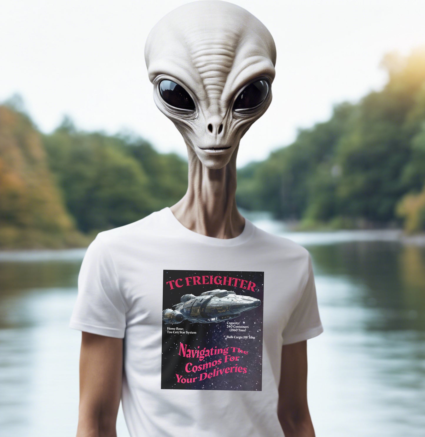 TC Freighter T-Shirt, Daily Spaceship Tee, Alien T-Shirt