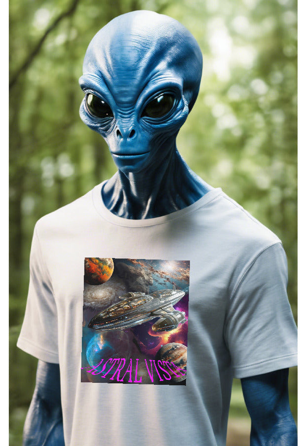 Astral Vista T-Shirt, Daily Spaceship Tee, Alien T-Shirt