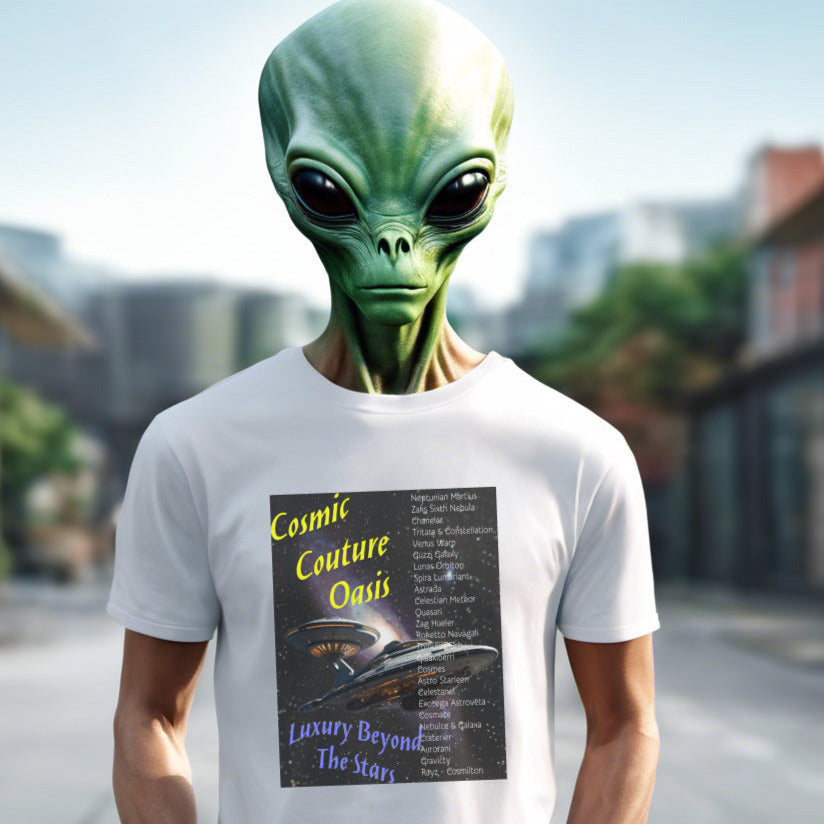 Cosmic Couture Oasis T-Shirt, Daily Spaceship Tee, Alien T-Shirt