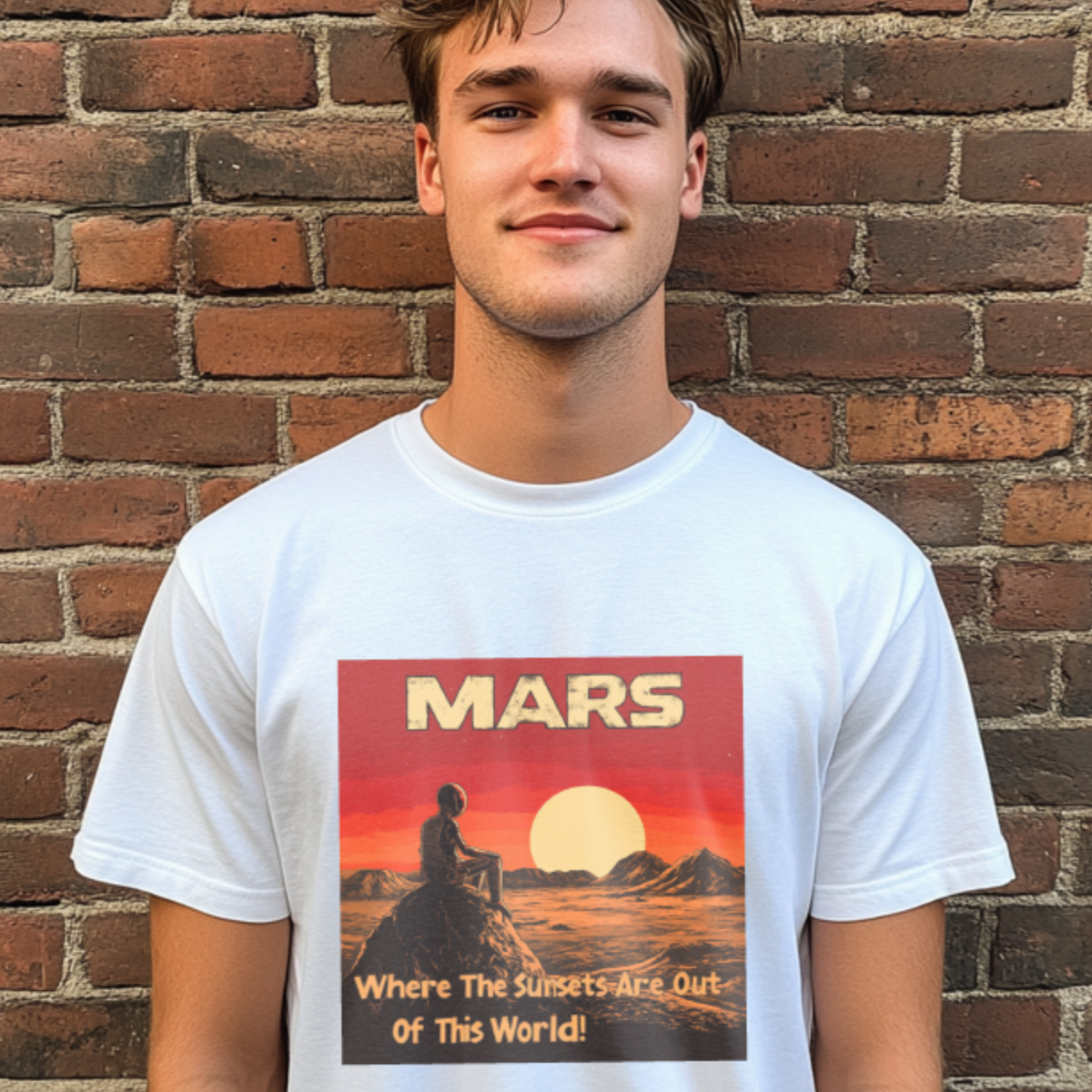 Mars, Where The Sunsets Are Out Of This World Alien T-Shirt, Fun Alien Tee