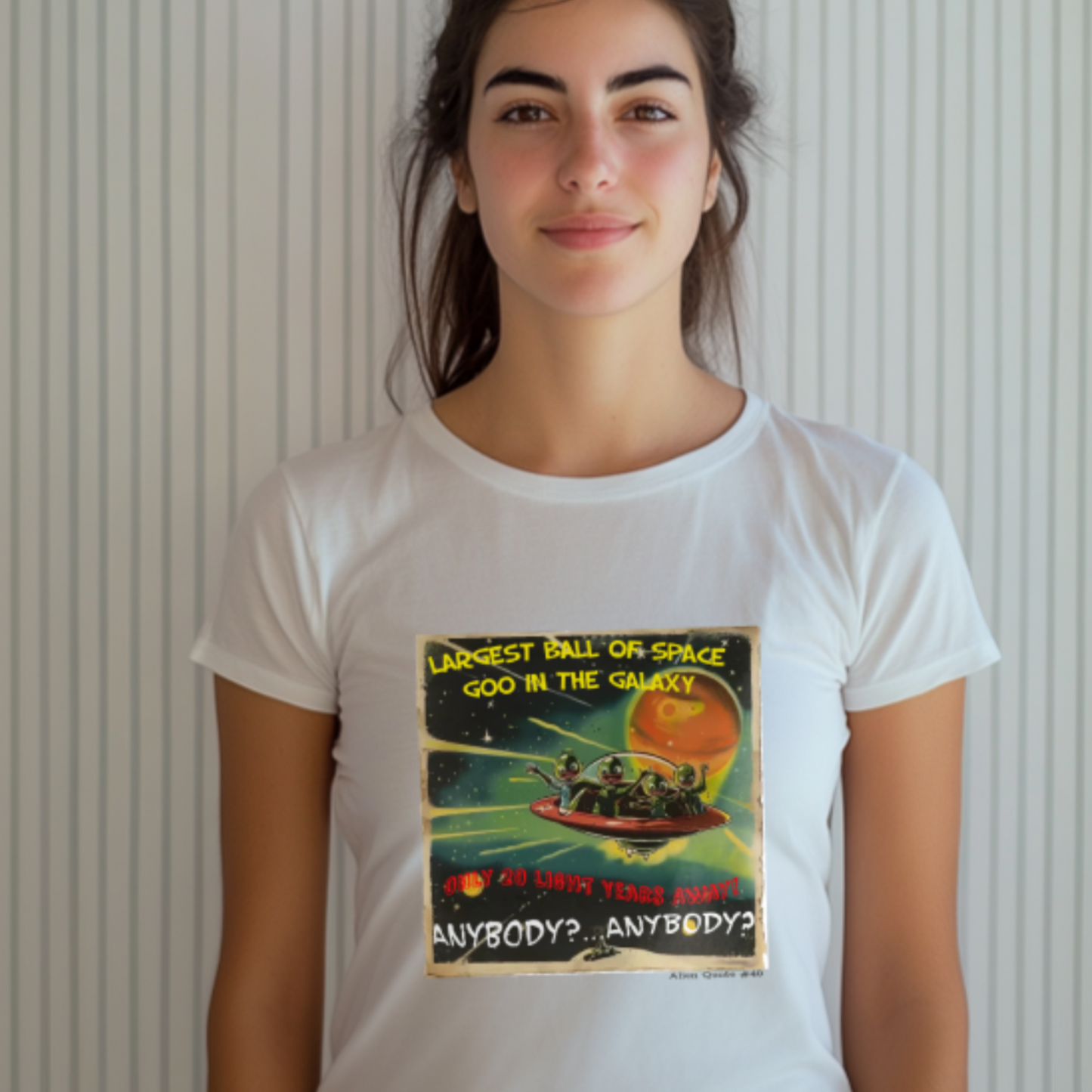 Funny Alien T-Shirt "Largest ball of Space Goo" Funny UFO TShirt